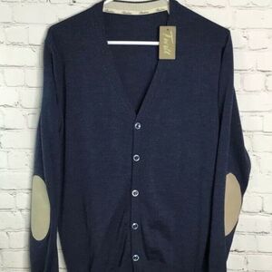 NWT Twill By Scott Dayton Long Sleeve Button Front Cardigan Men Size L Wool